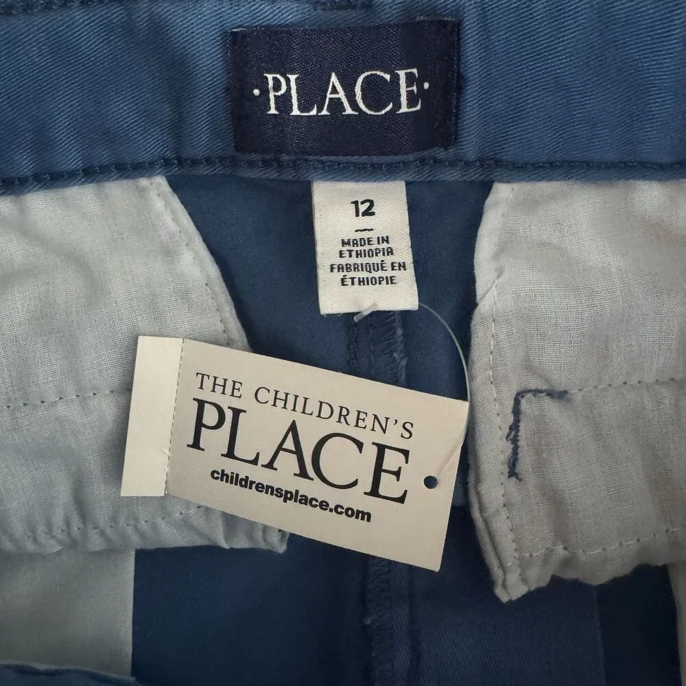NEW The Children's Place Uniform Stretch Straight Chino Pants Kids Boys Size 12